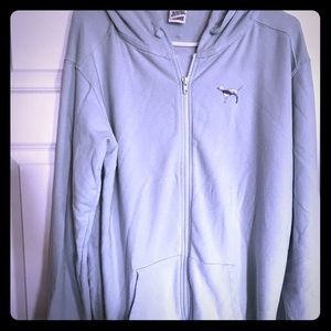 VICTORIA SECRET PINK HOODIE WOMENS SZ M  BLUE